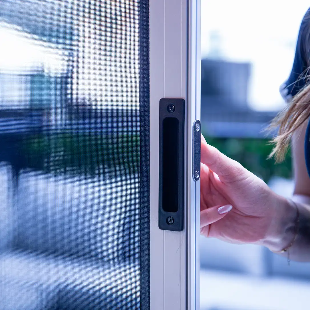 patio-pool-remote-screens Close up of screendoor handles