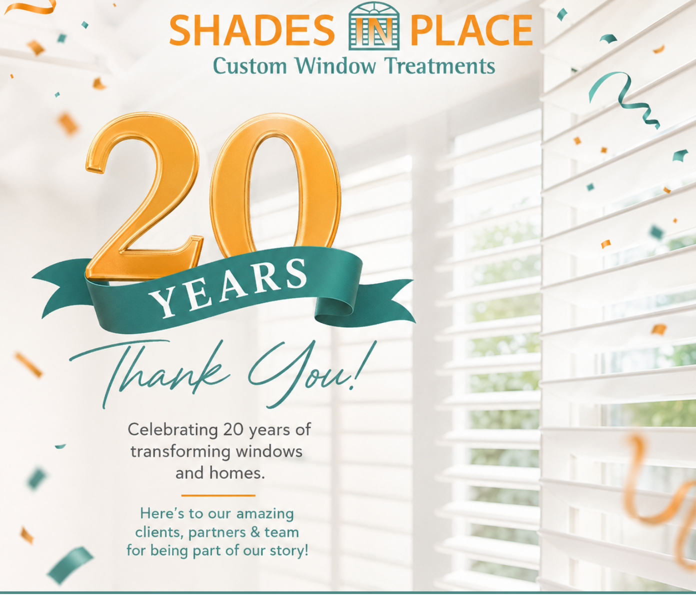 Shades In Place Turns 20: From Boston to Tampa